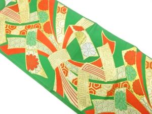 アンティーク　束ね熨斗模様織り出し袋帯（材料）